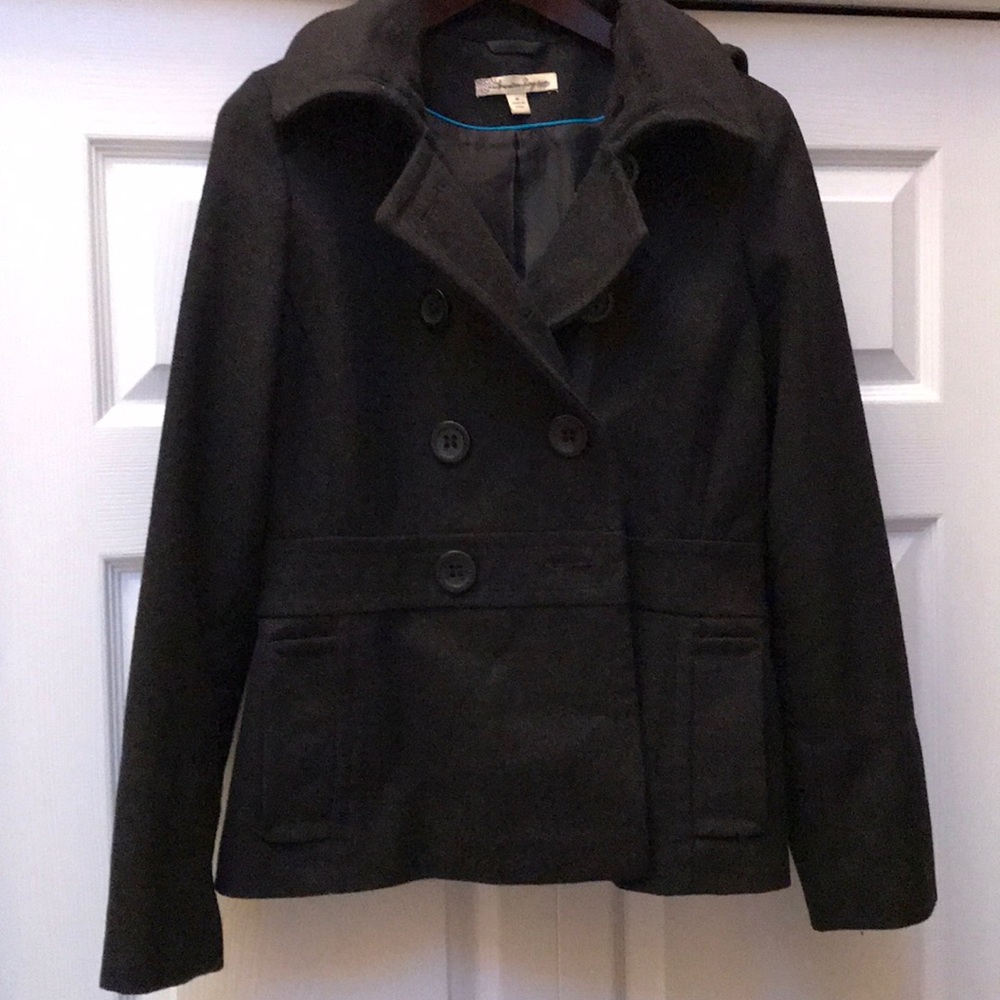 Black peacoat